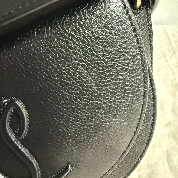 CHRISTIAN LOUBOUTIN By My Side Black Leather Shouder Bag - Picture 10 of 16